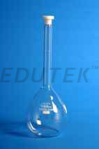 FLASK VOLUMETRIC, WITH ONE MARK, STOPPER MADE OF POLYTHENE Accuracy as per Class 'A' ISO 1042